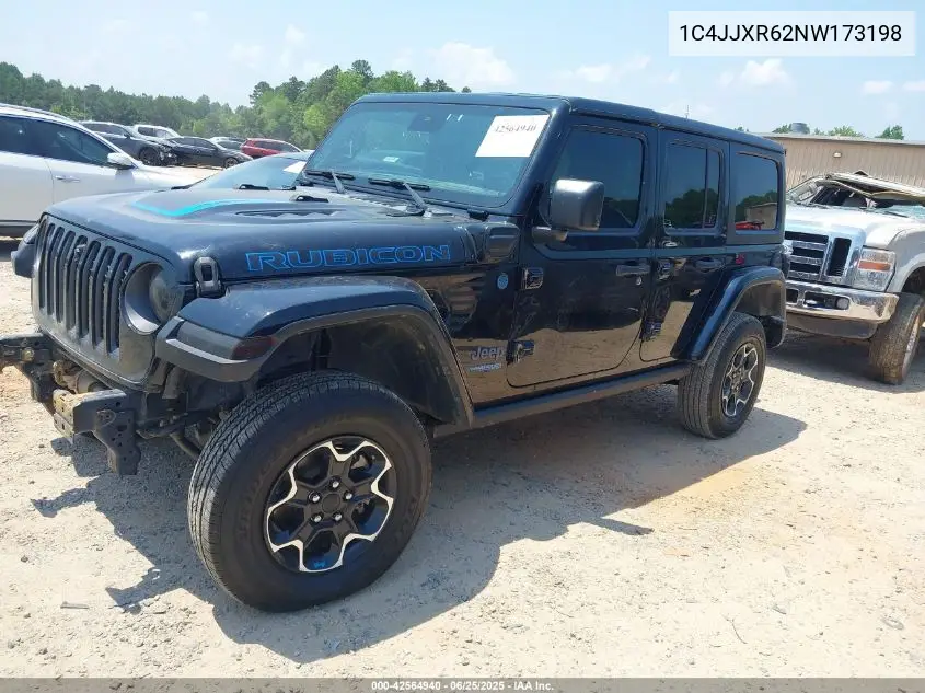 2022 Jeep Wrangler 4Xe Unlimited Rubicon 4X4 VIN: 1C4JJXR62NW173198 Lot: 42564940