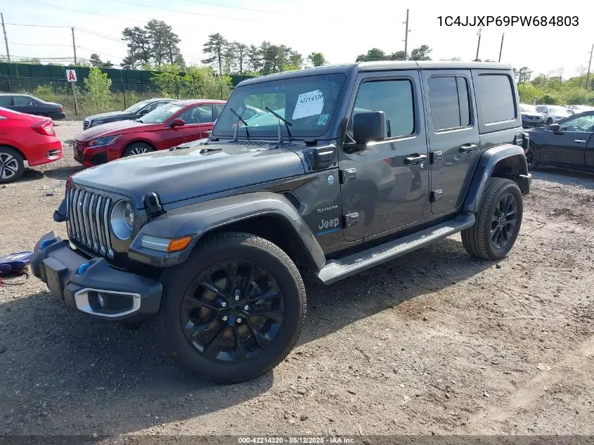 2023 Jeep Wrangler 4Xe Sahara 4X4 VIN: 1C4JJXP69PW684803 Lot: 42214320