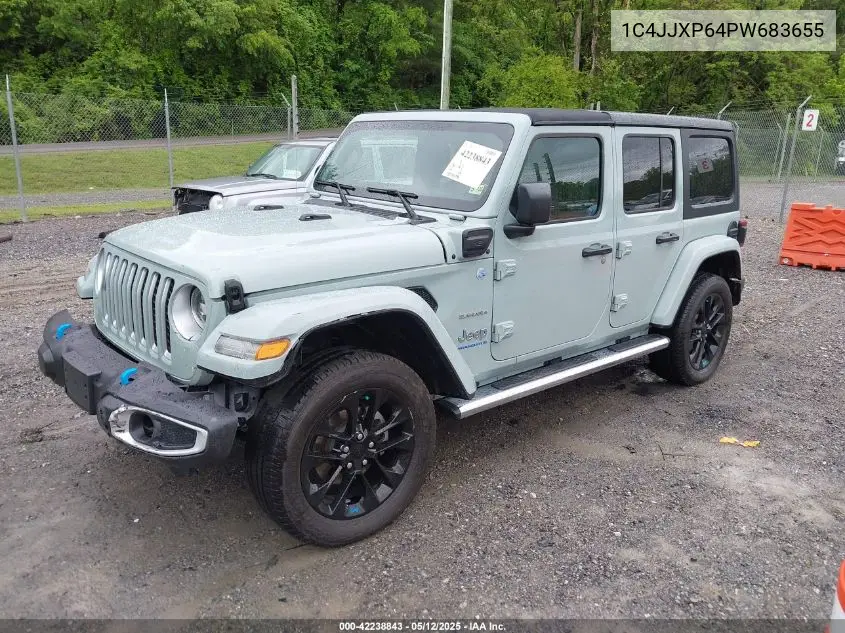 2023 Jeep Wrangler 4Xe Sahara 4X4 VIN: 1C4JJXP64PW683655 Lot: 42238843