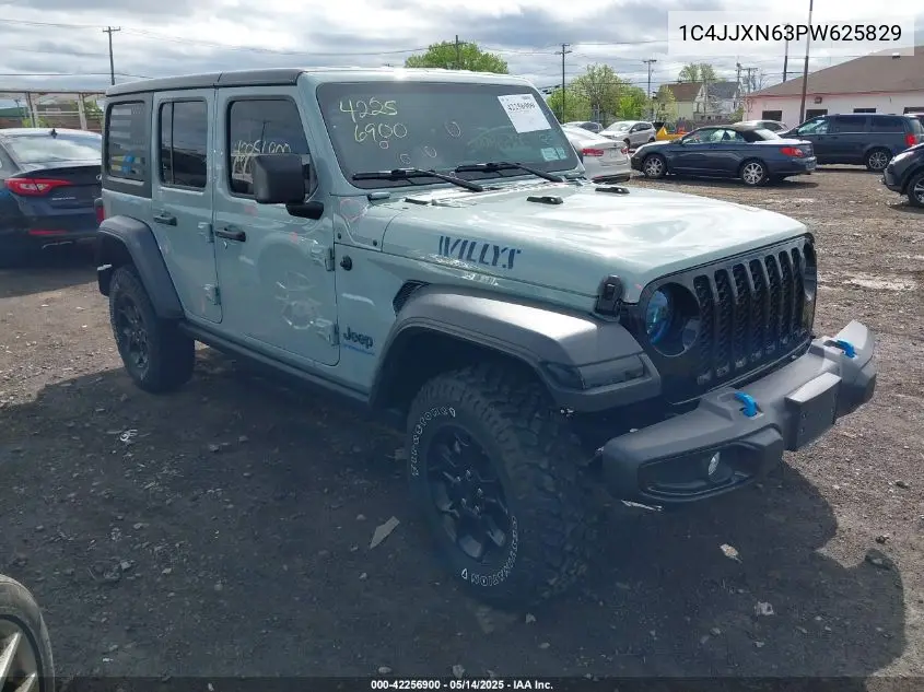 2023 Jeep Wrangler 4Xe 4X4 VIN: 1C4JJXN63PW625829 Lot: 42256900