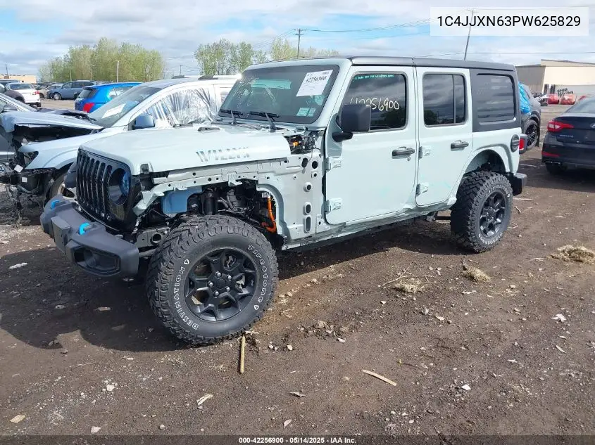 2023 Jeep Wrangler 4Xe 4X4 VIN: 1C4JJXN63PW625829 Lot: 42256900