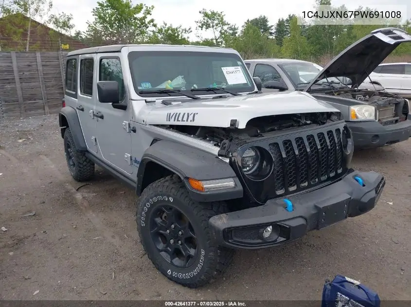 2023 Jeep Wrangler 4Xe 4X4 VIN: 1C4JJXN67PW691008 Lot: 42641377