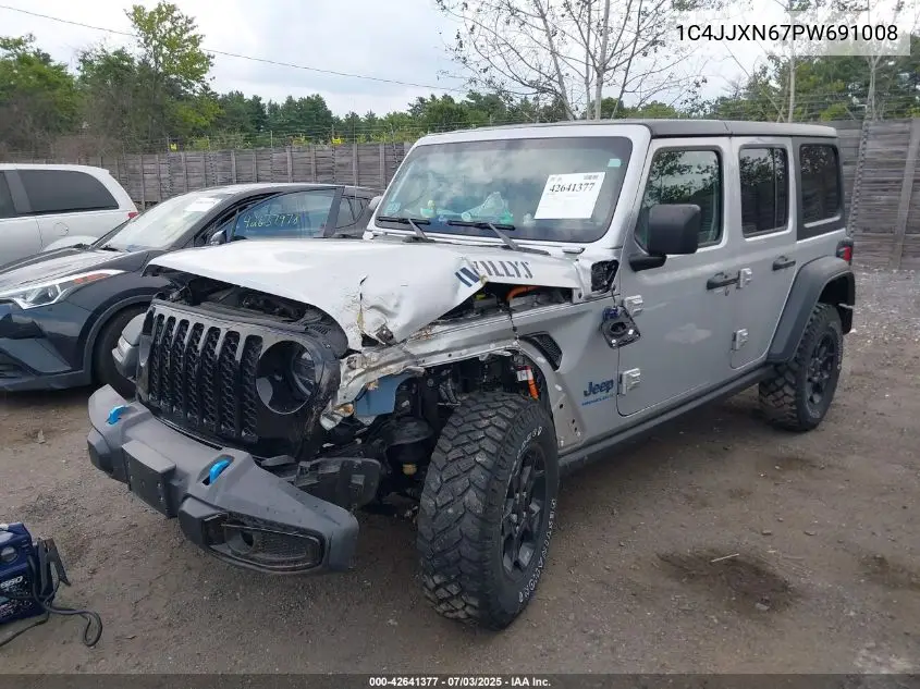 2023 Jeep Wrangler 4Xe 4X4 VIN: 1C4JJXN67PW691008 Lot: 42641377