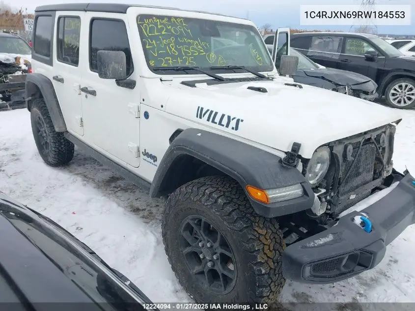 2024 Jeep Wrangler 4Xe 4-Door Willys VIN: 1C4RJXN69RW184553 Lot: 12224094