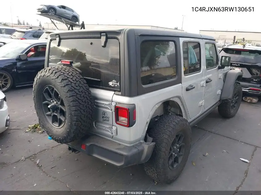 2024 Jeep Wrangler 4Xe Willys 4Xe VIN: 1C4RJXN63RW130651 Lot: 42643240