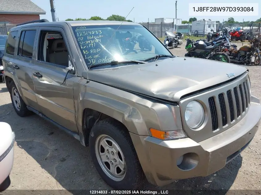 2007 Jeep Patriot Sport VIN: 1J8FF28W97D393084 Lot: 12314833