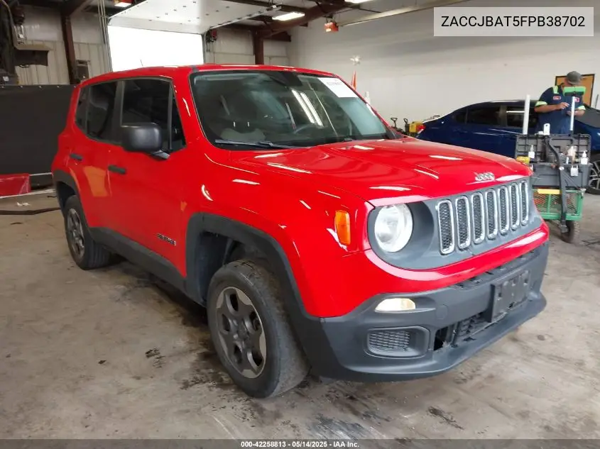 2015 Jeep Renegade Sport VIN: ZACCJBAT5FPB38702 Lot: 42258813