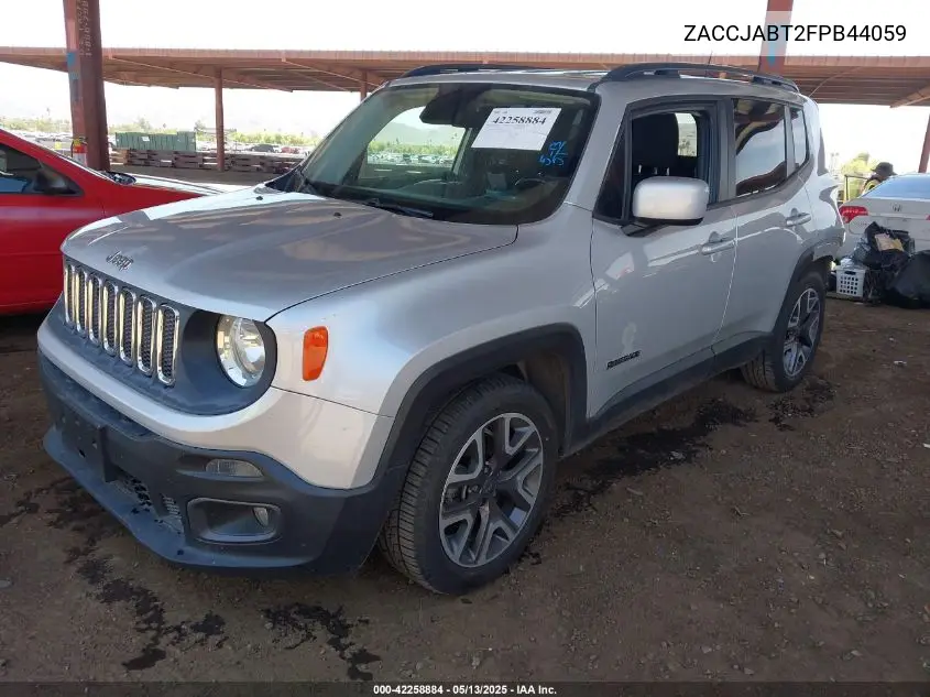 2015 Jeep Renegade Latitude VIN: ZACCJABT2FPB44059 Lot: 42258884