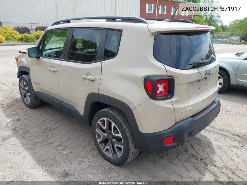 2015 Jeep Renegade Latitude VIN: ZACCJBBT0FPB71917 Lot: 42261189