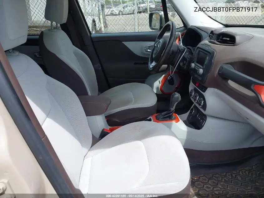 2015 Jeep Renegade Latitude VIN: ZACCJBBT0FPB71917 Lot: 42261189
