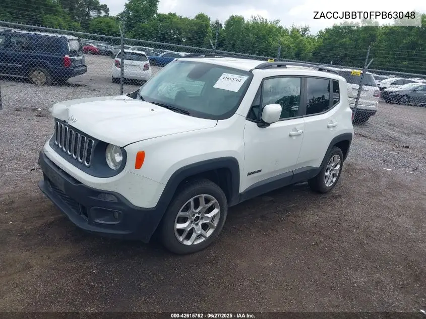 2015 Jeep Renegade Latitude VIN: ZACCJBBT0FPB63048 Lot: 42615762