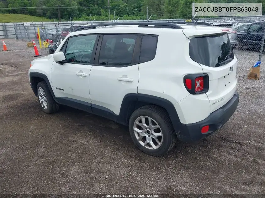 2015 Jeep Renegade Latitude VIN: ZACCJBBT0FPB63048 Lot: 42615762