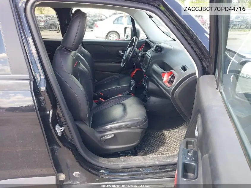 2016 Jeep Renegade Trailhawk VIN: ZACCJBCT7GPD44716 Lot: 42218212