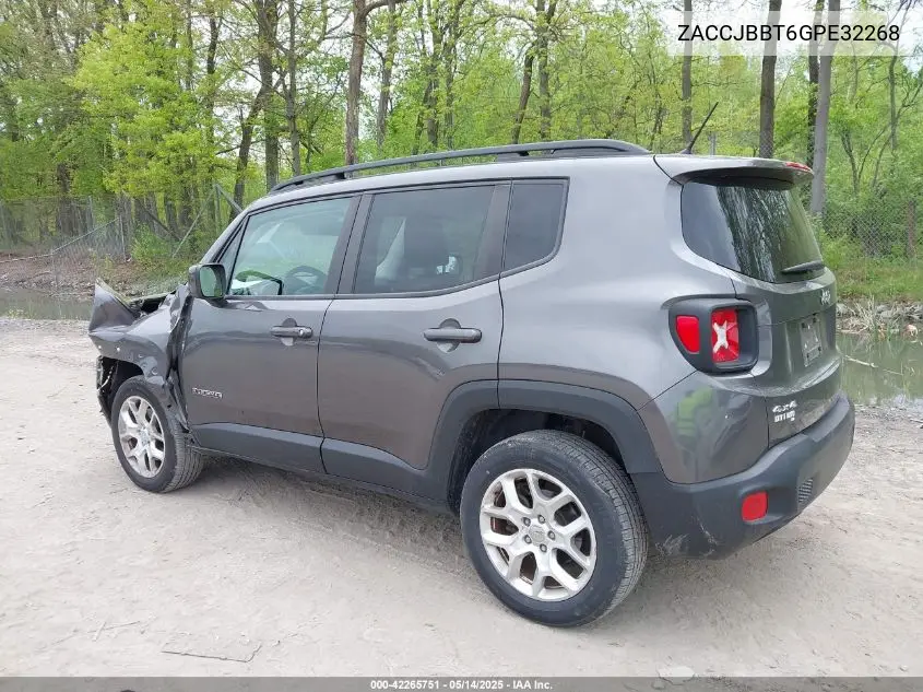 2016 Jeep Renegade Latitude VIN: ZACCJBBT6GPE32268 Lot: 42265751