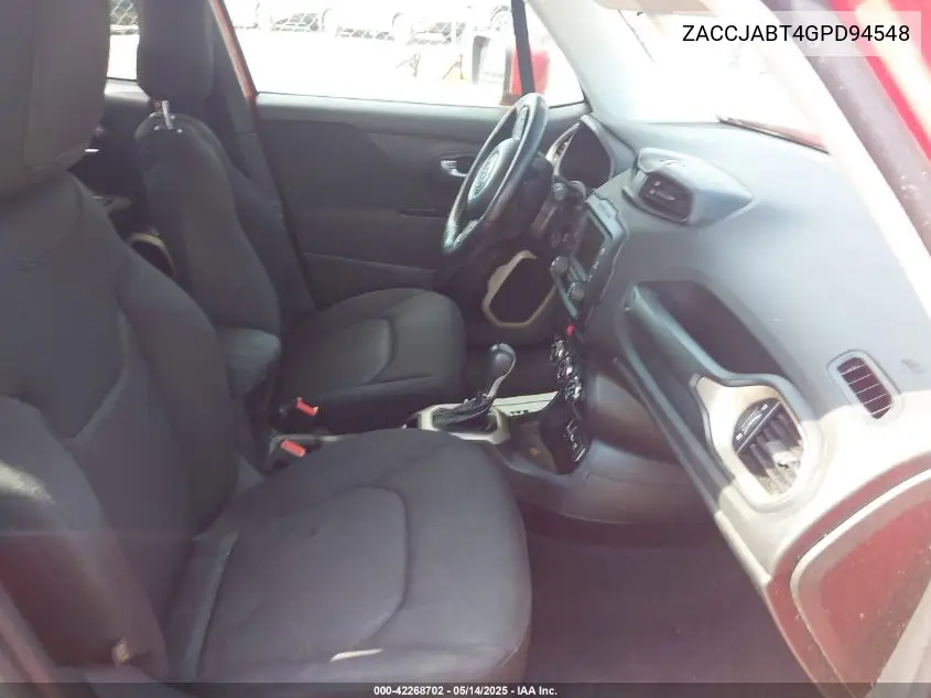 2016 Jeep Renegade Latitude VIN: ZACCJABT4GPD94548 Lot: 42268702