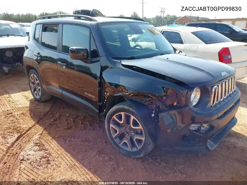 2016 Jeep Renegade Latitude VIN: ZACCJABT0GPD99830 Lot: 42270835