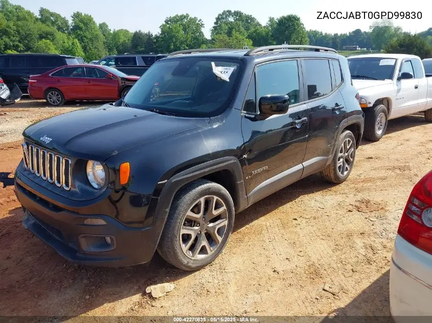 2016 Jeep Renegade Latitude VIN: ZACCJABT0GPD99830 Lot: 42270835