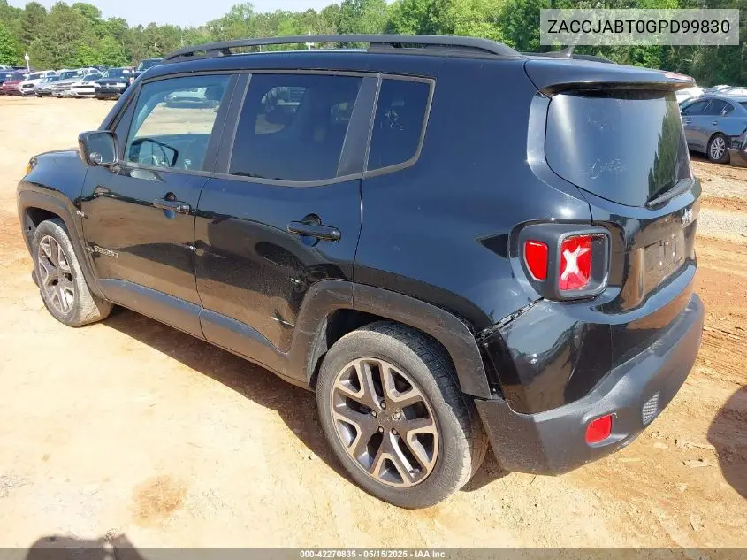 2016 Jeep Renegade Latitude VIN: ZACCJABT0GPD99830 Lot: 42270835
