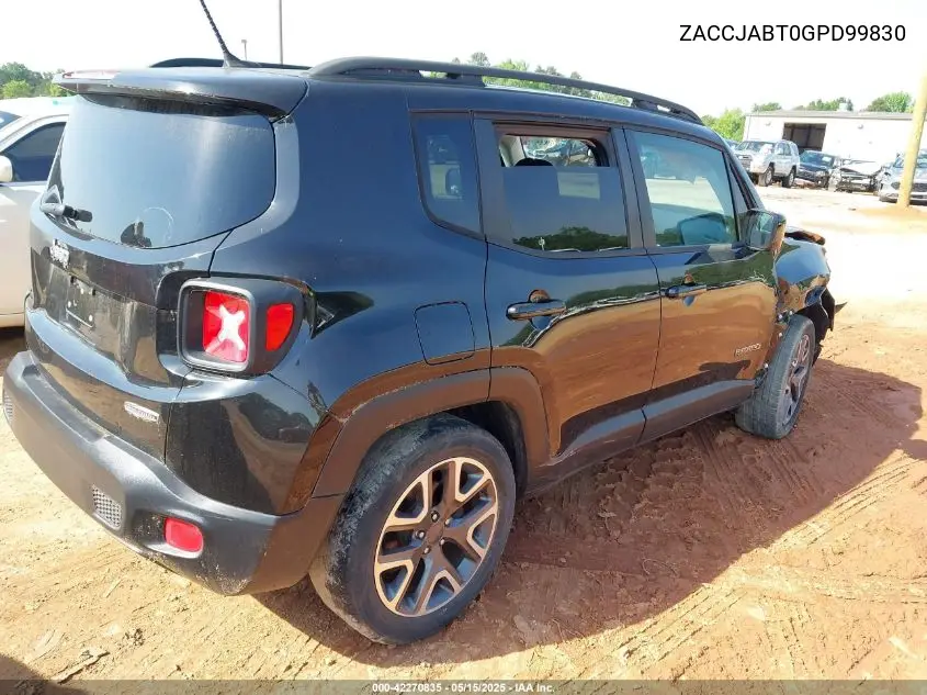 2016 Jeep Renegade Latitude VIN: ZACCJABT0GPD99830 Lot: 42270835