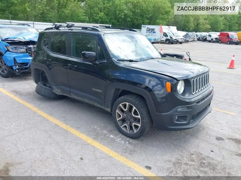 2017 Jeep Renegade Latitude 4X4 VIN: ZACCJBBB8HPF62917 Lot: 42247633