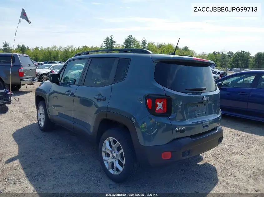 2018 Jeep Renegade Latitude 4X4 VIN: ZACCJBBB0JPG99713 Lot: 42208152