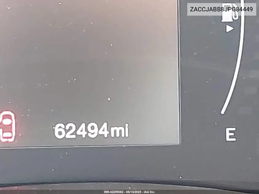 2018 Jeep Renegade Latitude Fwd VIN: ZACCJABB8JPG84449 Lot: 42259362