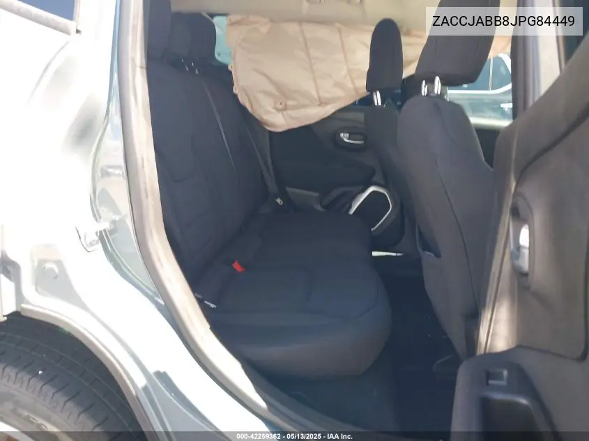 2018 Jeep Renegade Latitude Fwd VIN: ZACCJABB8JPG84449 Lot: 42259362
