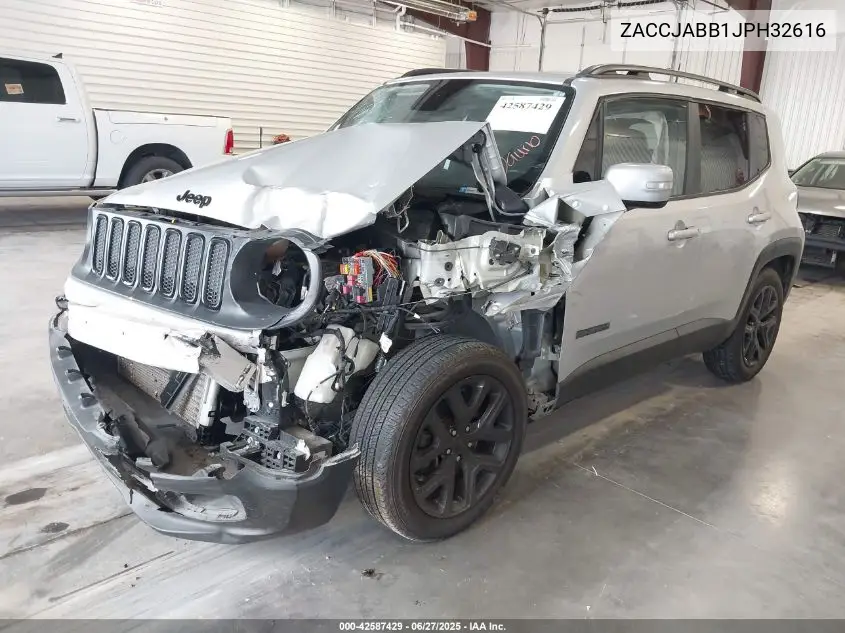 2018 Jeep Renegade Altitude Fwd VIN: ZACCJABB1JPH32616 Lot: 42587429