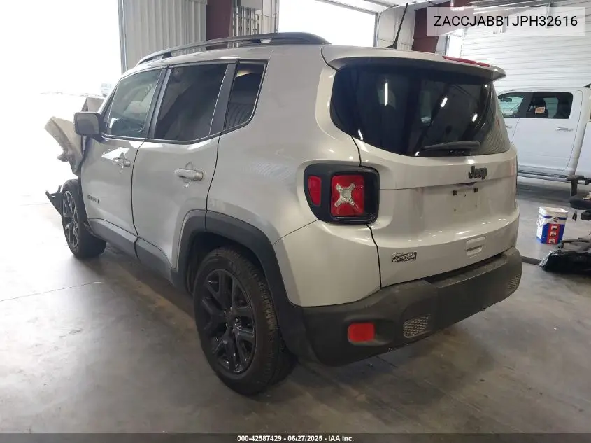 2018 Jeep Renegade Altitude Fwd VIN: ZACCJABB1JPH32616 Lot: 42587429