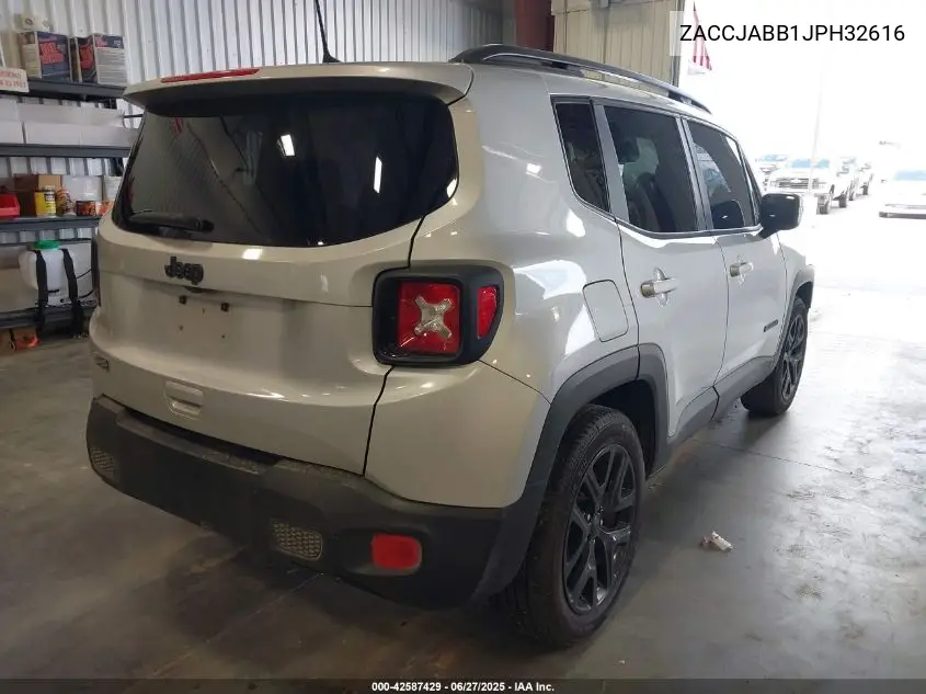 2018 Jeep Renegade Altitude Fwd VIN: ZACCJABB1JPH32616 Lot: 42587429