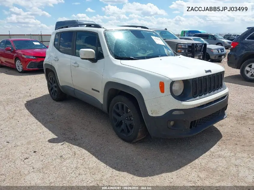 2018 Jeep Renegade Altitude Fwd VIN: ZACCJABB5JPJ03499 Lot: 42608361