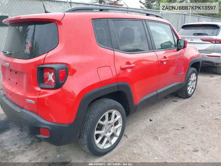 2019 Jeep Renegade Latitude 4X4 VIN: ZACNJBBB7KPK13597 Lot: 42243071