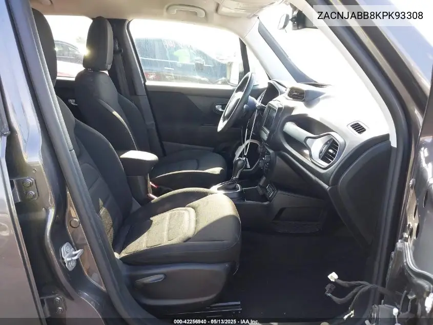 2019 Jeep Renegade Latitude Fwd VIN: ZACNJABB8KPK93308 Lot: 42256940