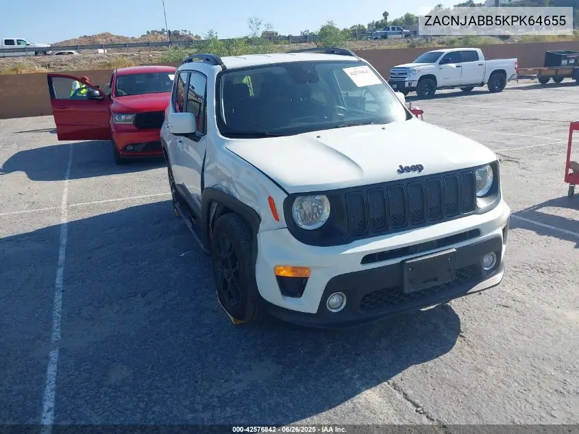 2019 Jeep Renegade Altitude Fwd VIN: ZACNJABB5KPK64655 Lot: 42576842