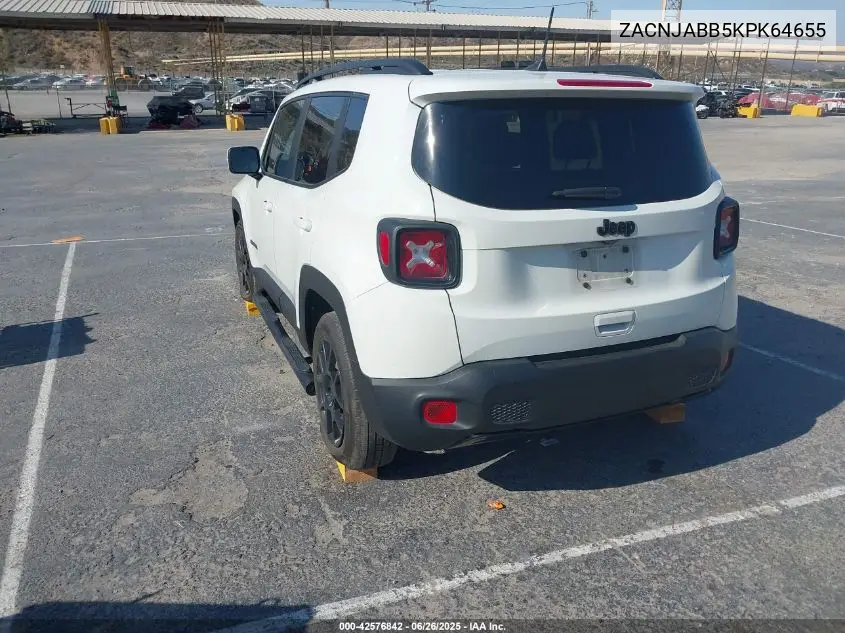 2019 Jeep Renegade Altitude Fwd VIN: ZACNJABB5KPK64655 Lot: 42576842