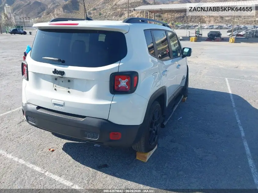 2019 Jeep Renegade Altitude Fwd VIN: ZACNJABB5KPK64655 Lot: 42576842