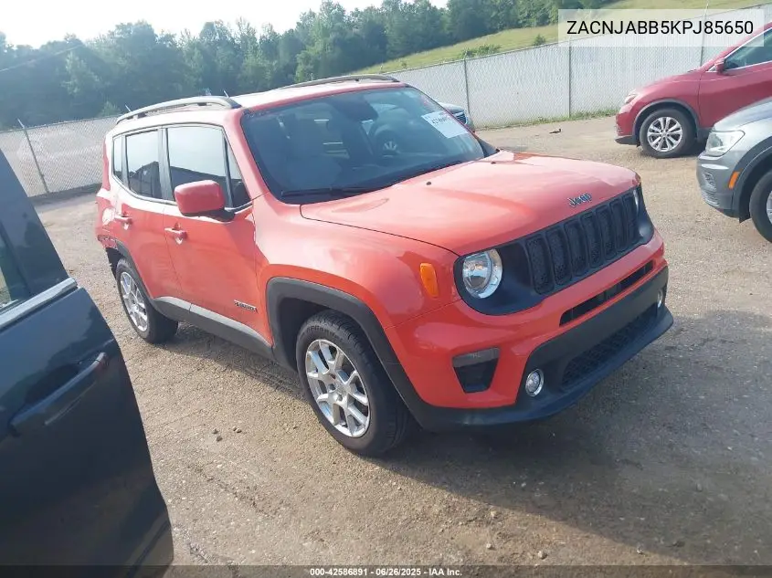 2019 Jeep Renegade Latitude VIN: ZACNJABB5KPJ85650 Lot: 42586891