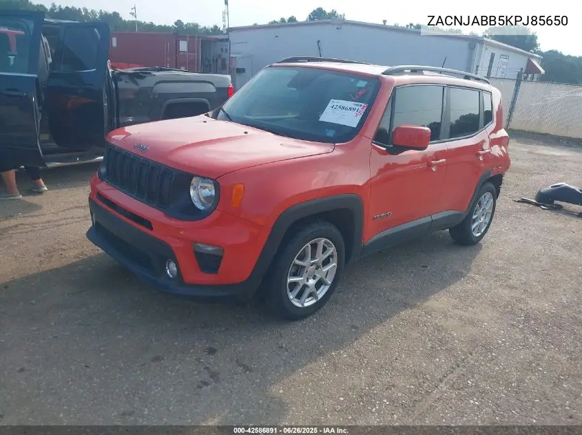 2019 Jeep Renegade Latitude VIN: ZACNJABB5KPJ85650 Lot: 42586891