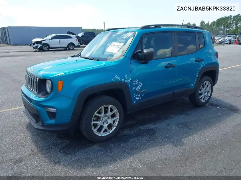 2019 Jeep Renegade Sport 4X4 VIN: ZACNJBAB5KPK33820 Lot: 42591337
