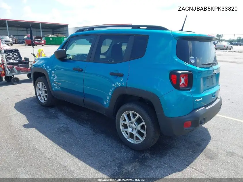 2019 Jeep Renegade Sport 4X4 VIN: ZACNJBAB5KPK33820 Lot: 42591337