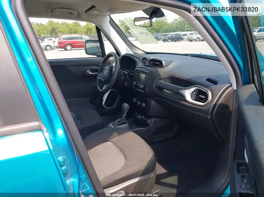 2019 Jeep Renegade Sport 4X4 VIN: ZACNJBAB5KPK33820 Lot: 42591337