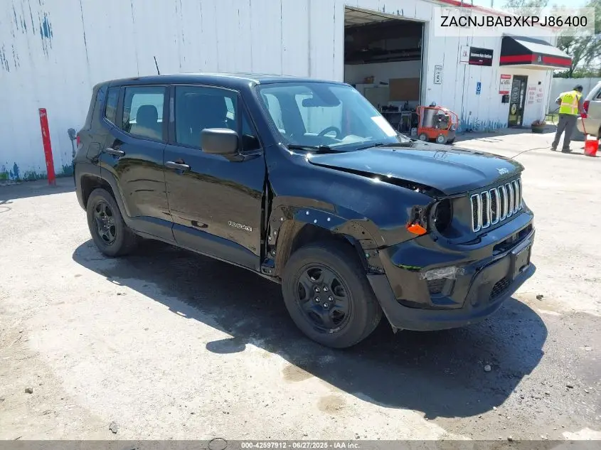 2019 Jeep Renegade Sport 4X4 VIN: ZACNJBABXKPJ86400 Lot: 42597912