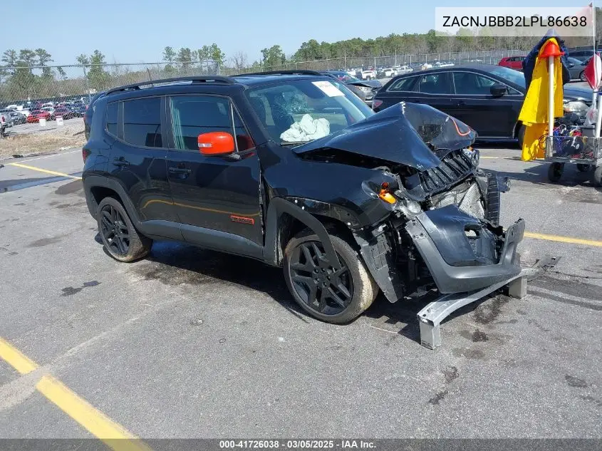 2020 Jeep Renegade Orange Edition 4X4 VIN: ZACNJBBB2LPL86638 Lot: 41726038