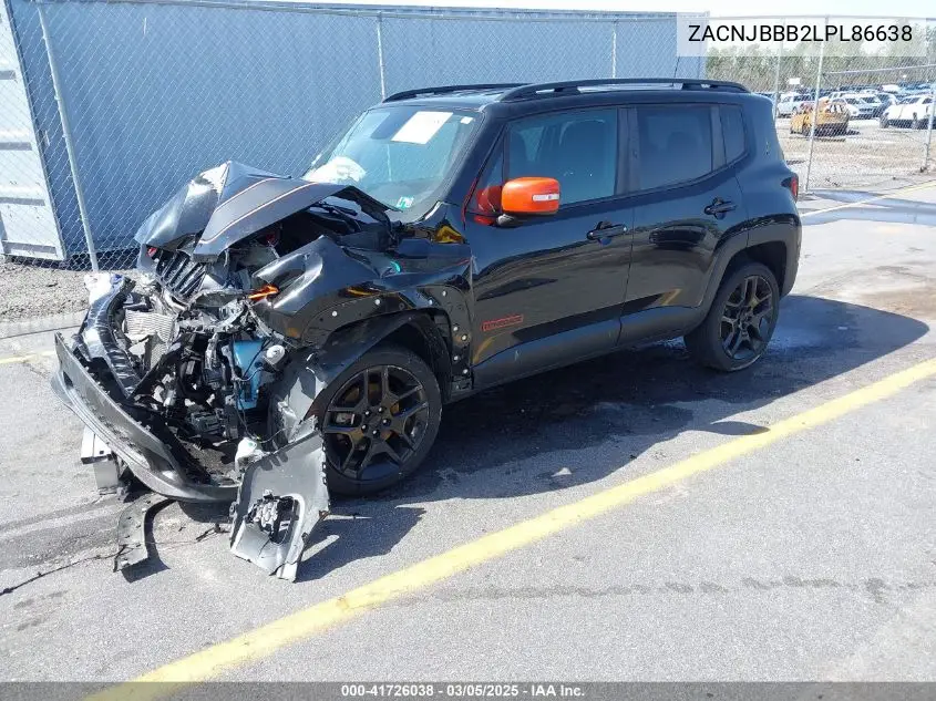 2020 Jeep Renegade Orange Edition 4X4 VIN: ZACNJBBB2LPL86638 Lot: 41726038