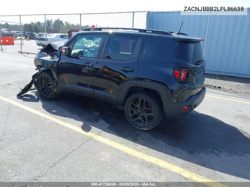 2020 Jeep Renegade Orange Edition 4X4 VIN: ZACNJBBB2LPL86638 Lot: 41726038