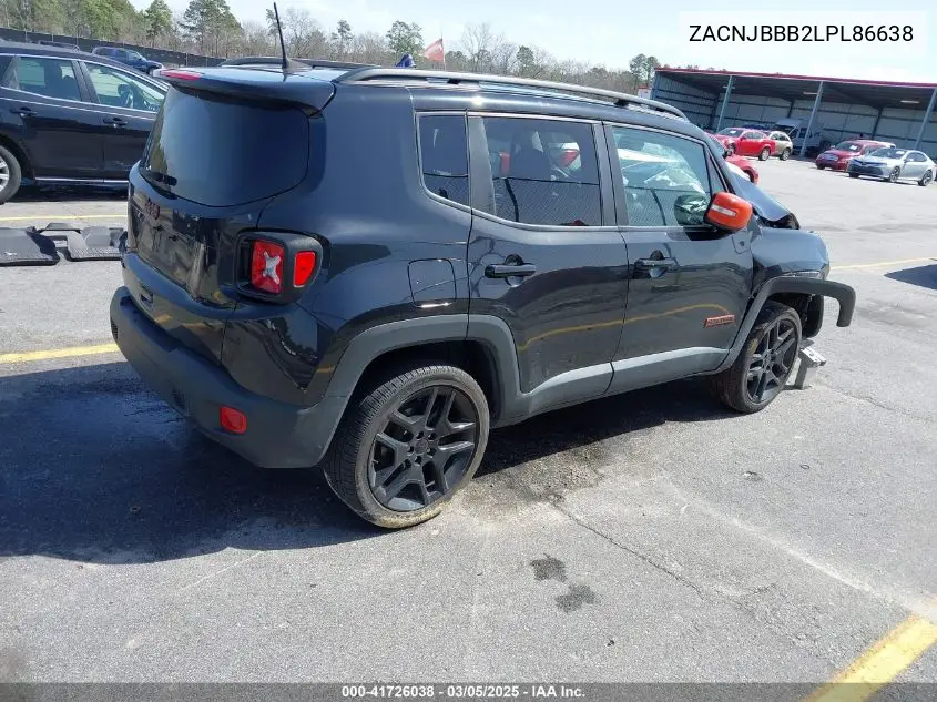 2020 Jeep Renegade Orange Edition 4X4 VIN: ZACNJBBB2LPL86638 Lot: 41726038