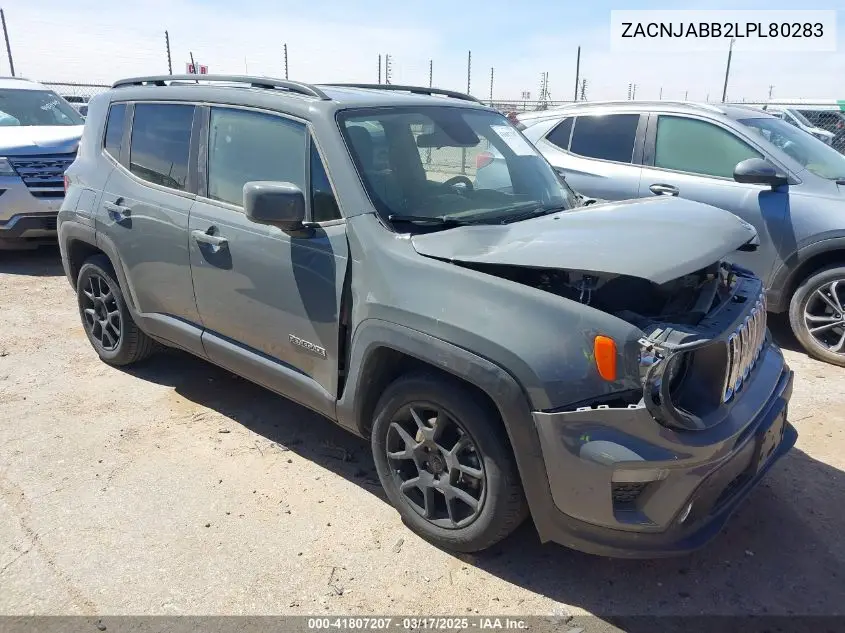 2020 Jeep Renegade Latitude Fwd VIN: ZACNJABB2LPL80283 Lot: 41807207