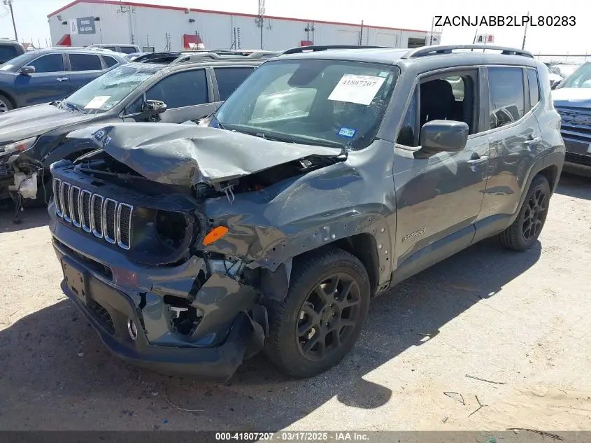 2020 Jeep Renegade Latitude Fwd VIN: ZACNJABB2LPL80283 Lot: 41807207