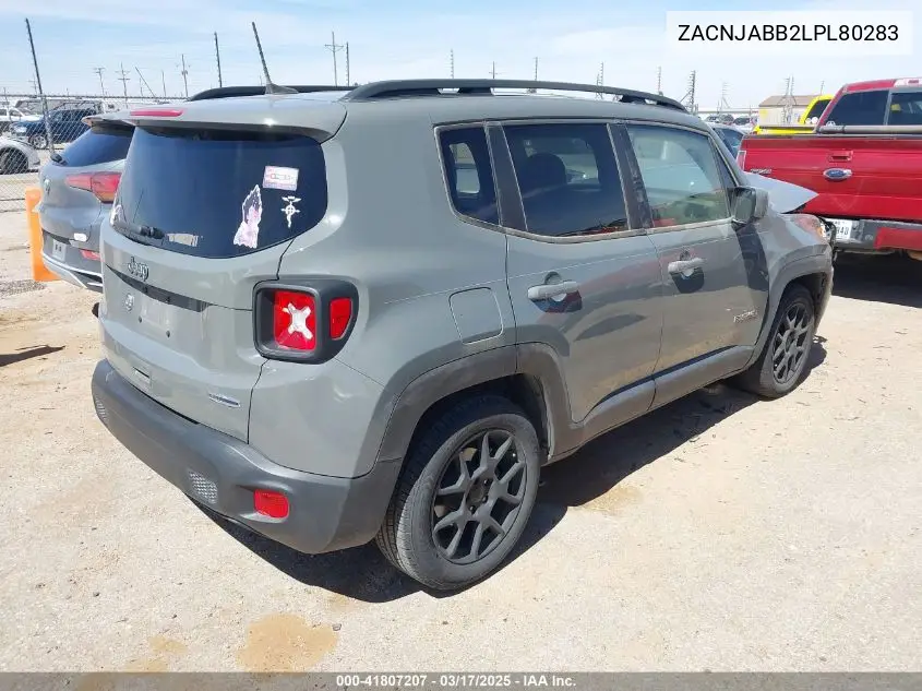 2020 Jeep Renegade Latitude Fwd VIN: ZACNJABB2LPL80283 Lot: 41807207