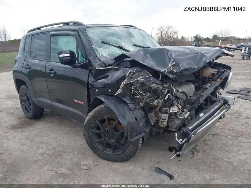 2020 Jeep Renegade Altitude 4X4 VIN: ZACNJBBB8LPM11042 Lot: 42072333